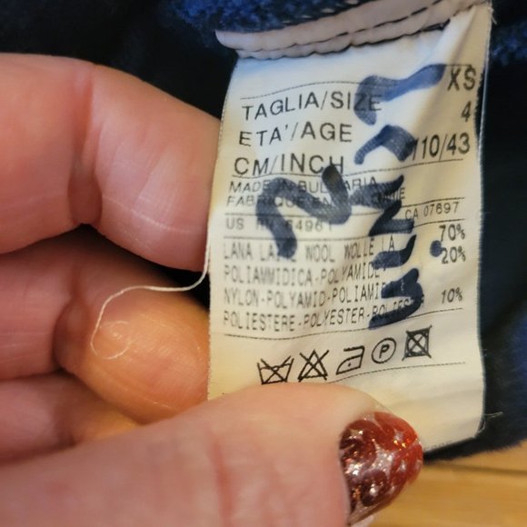 vintage Colors of Benetton wool blend coat kids xs - Picture 8 of 8